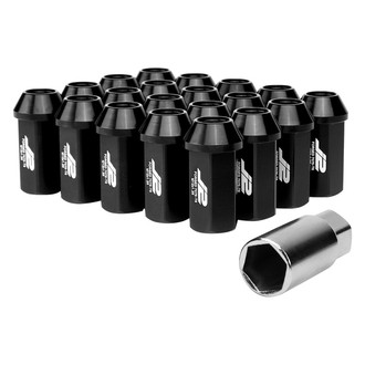 J2 Engineering® - Black Cone Seat Open End Lug Nuts