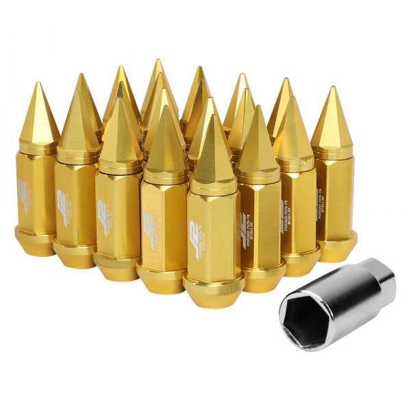J2 Engineering® - Gold Cone Seat Spiked Lug Nuts
