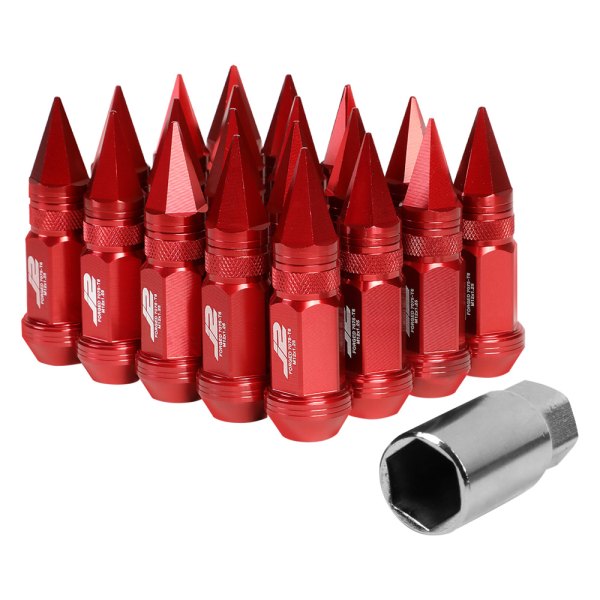 J2 Engineering® - Red Cone Seat Spiked Lug Nuts