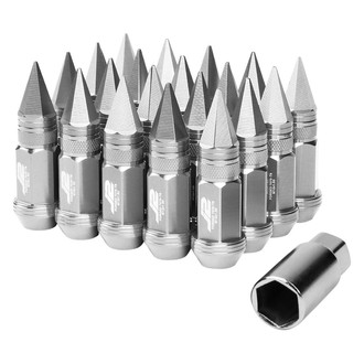 J2 Engineering® - Silver Cone Seat Spiked Lug Nuts