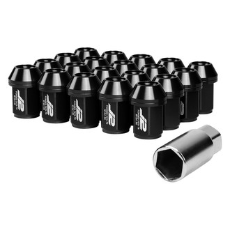 J2 Engineering® - Black Cone Seat Closed End Lug Nuts