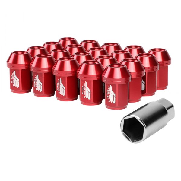 J2 Engineering® - Red Cone Seat Closed End Lug Nuts