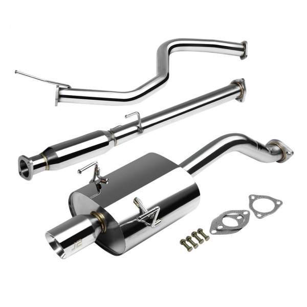 J2 Engineering® - Stainless Steel Cat-Back Exhaust System, Honda Civic