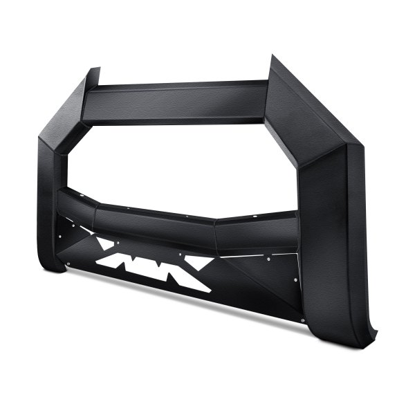 J2 Engineering® - Square Frame Bat Face Black Bull Bar with Skid Plate