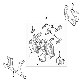 Jaguar OE - Front Lamps - Headlamp Components