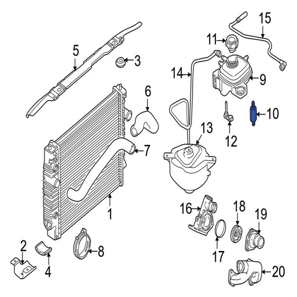 Engine Coolant Reservoir Bolt