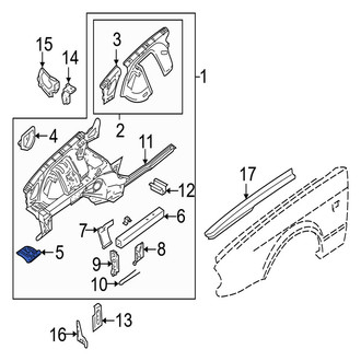 Jaguar OE - Front Left Bumper Corner Cover