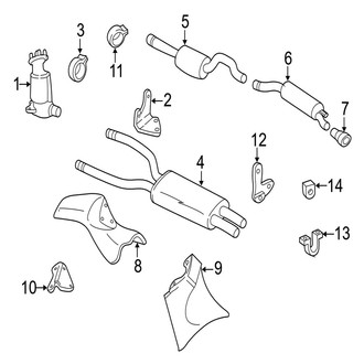 Jaguar OE - Exhaust System - Exhaust Components (W/O Flex Coupling)