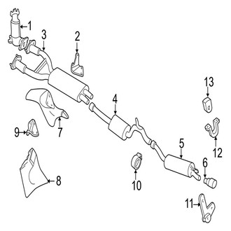 Jaguar OE - Exhaust System - Exhaust Components (With Flex Coupling)