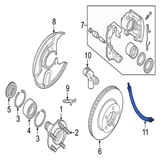 Jaguar OE - Front Brake Hydraulic Hose