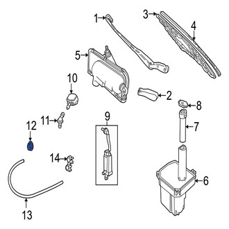 Jaguar OE - Windshield Washer Pump Grommet