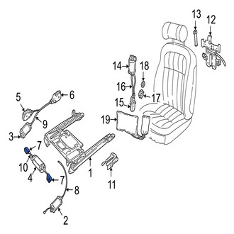 Jaguar OE - Left Seat Track Adjust Mechanism