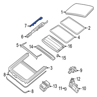 Jaguar OE - Left Sunroof Molding