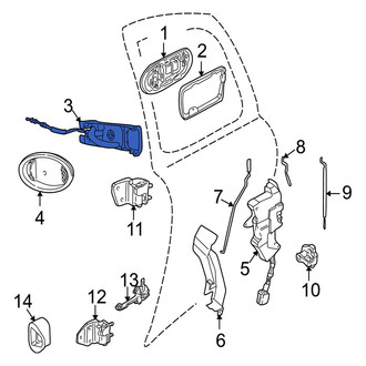 Jaguar OE - Front Left Inner Interior Door Handle