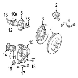 Jaguar OE - Rear Suspension - Brake Components