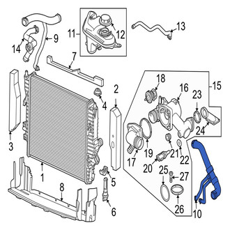 Jaguar OE - Lower Radiator Coolant Hose