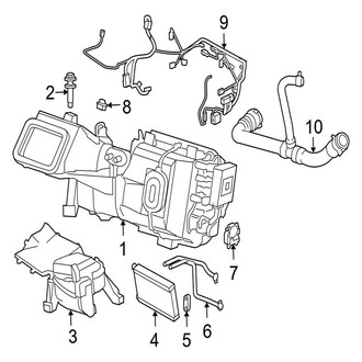 Jaguar OE - Air Conditioner & Heater - Evaporator & Heater Components (Front)