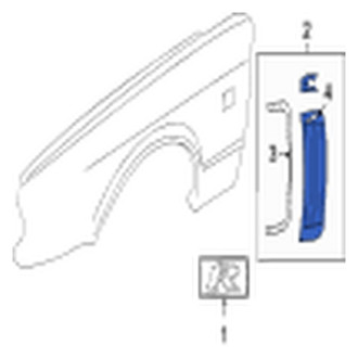 Jaguar OE - Front Left Fender Molding