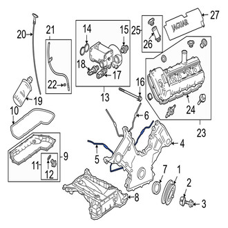 Jaguar OE - Lower Engine Timing Cover Gasket