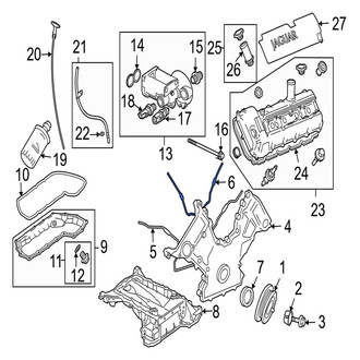 Jaguar OE - Lower Engine Timing Cover Gasket