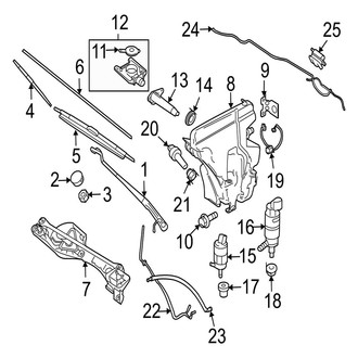 Jaguar OE - Windshield - Wiper & Washer Components