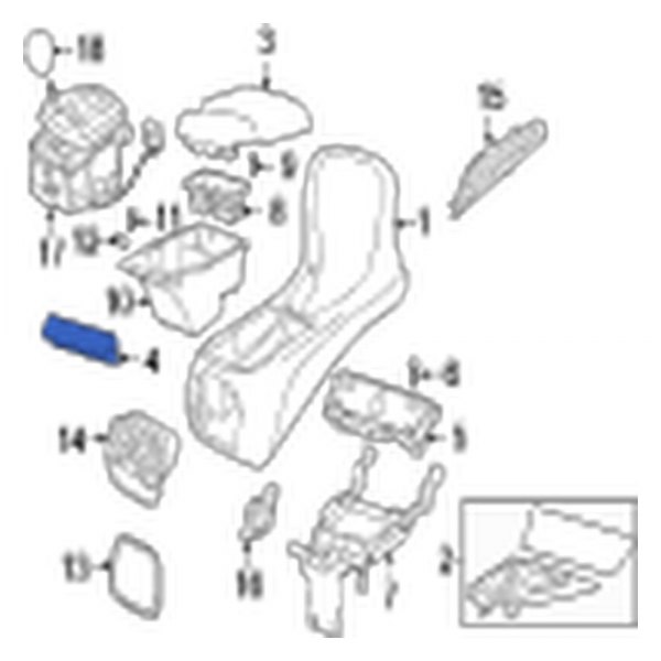 Jaguar OE C2C34128 Front Center Console Latch