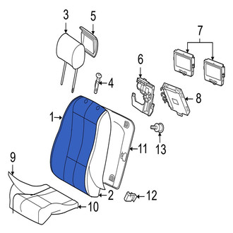 Jaguar OE - Front Left Seat Back Cushion Cover