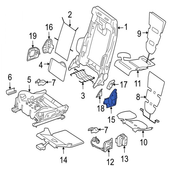 Seat Back Recliner Adjustment Mechanism Cover