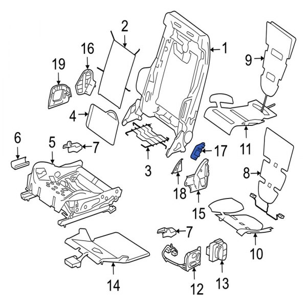 Seat Back Recliner Adjustment Mechanism Cover