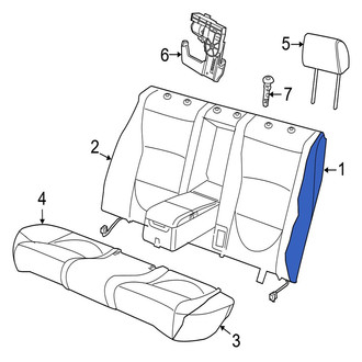Jaguar OE - Rear Seat Back Assembly