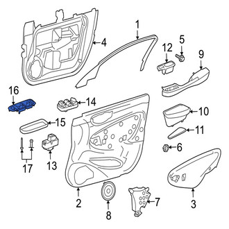 Jaguar OE - Front Left Door Switch Trim Panel