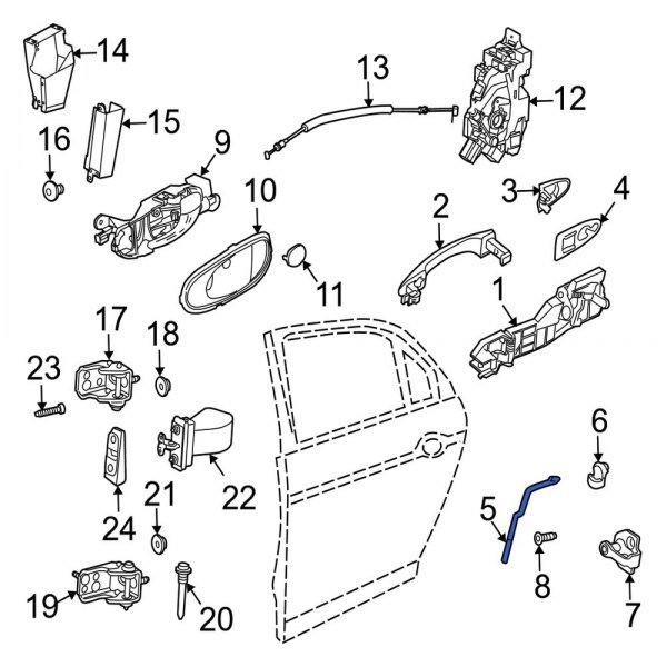 Door Lock Operating Rod