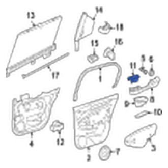 Jaguar OE - Rear Left Ash Tray