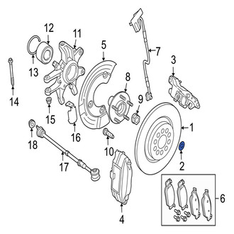 Jaguar OE - Disc Brake Rotor Clip