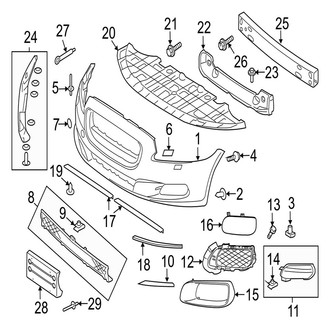 Jaguar OE - Front Bumper & Grille - Bumper & Components