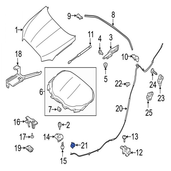 Hood Release Cable Clip