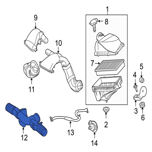 Engine Air Intake Hose