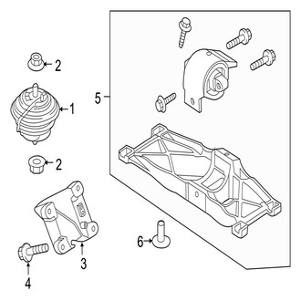 Jaguar OE - Engine & Transmission Mounting (5.0L B Engine VIN Character)
