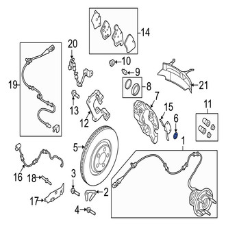 Jaguar OE - Disc Brake Rotor Clip