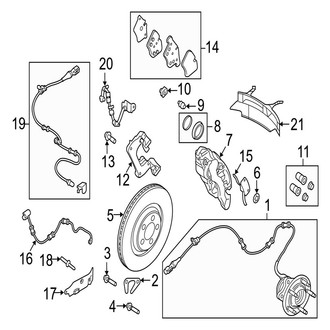 Jaguar OE - Front Suspension - Brake Components