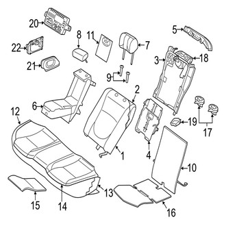 Jaguar OE - Seats & Tracks - Rear Seat Components (Comfort Package), (L Portfolio / L Supercharged / Supercharged)