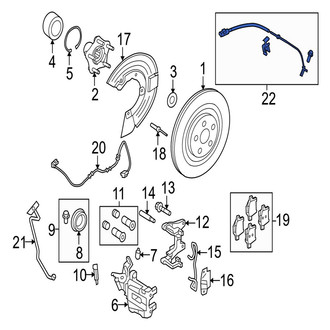 Jaguar OE - Rear ABS Wheel Speed Sensor