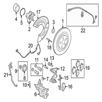 Jaguar OE - Rear Suspension - Brake Components (Base / L Portfolio / L Supercharged / L Supersport / Supercharged / Supersport)