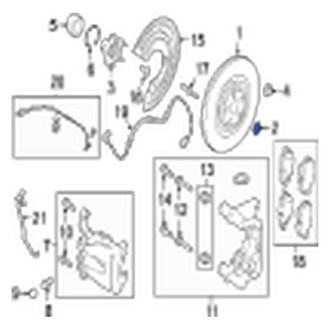 Jaguar OE - Disc Brake Rotor Clip