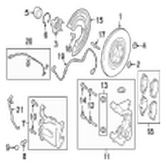 Jaguar OE - Rear Suspension - Brake Components
