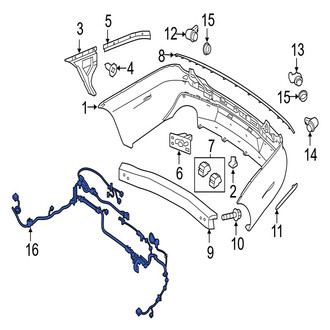 Jaguar OE - Rear Parking Aid System Wiring Harness