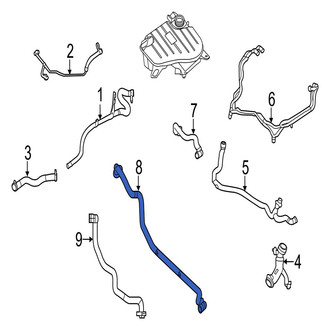 Jaguar OE - Lower Engine Coolant Pipe