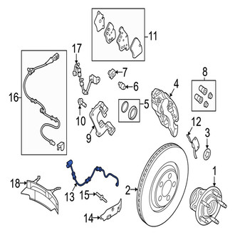 Jaguar OE - Front Disc Brake Pad Wear Sensor