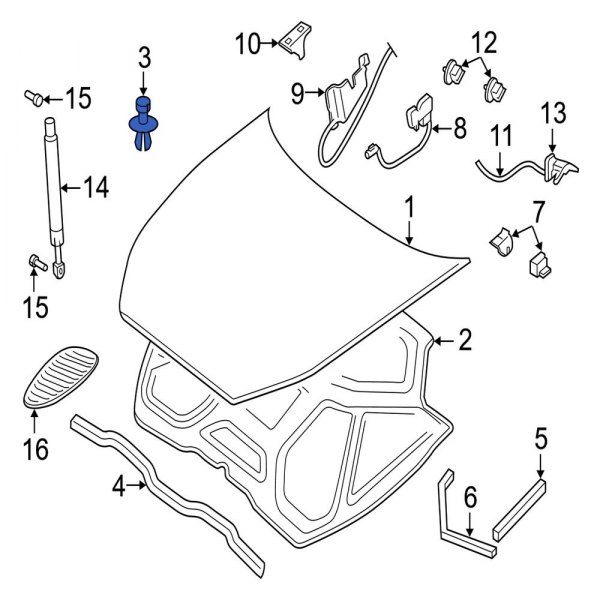 Hood Insulation Pad Clip