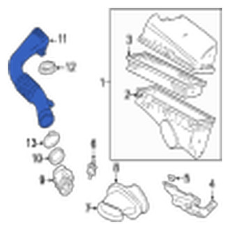Jaguar OE - Rear Engine Air Intake Hose